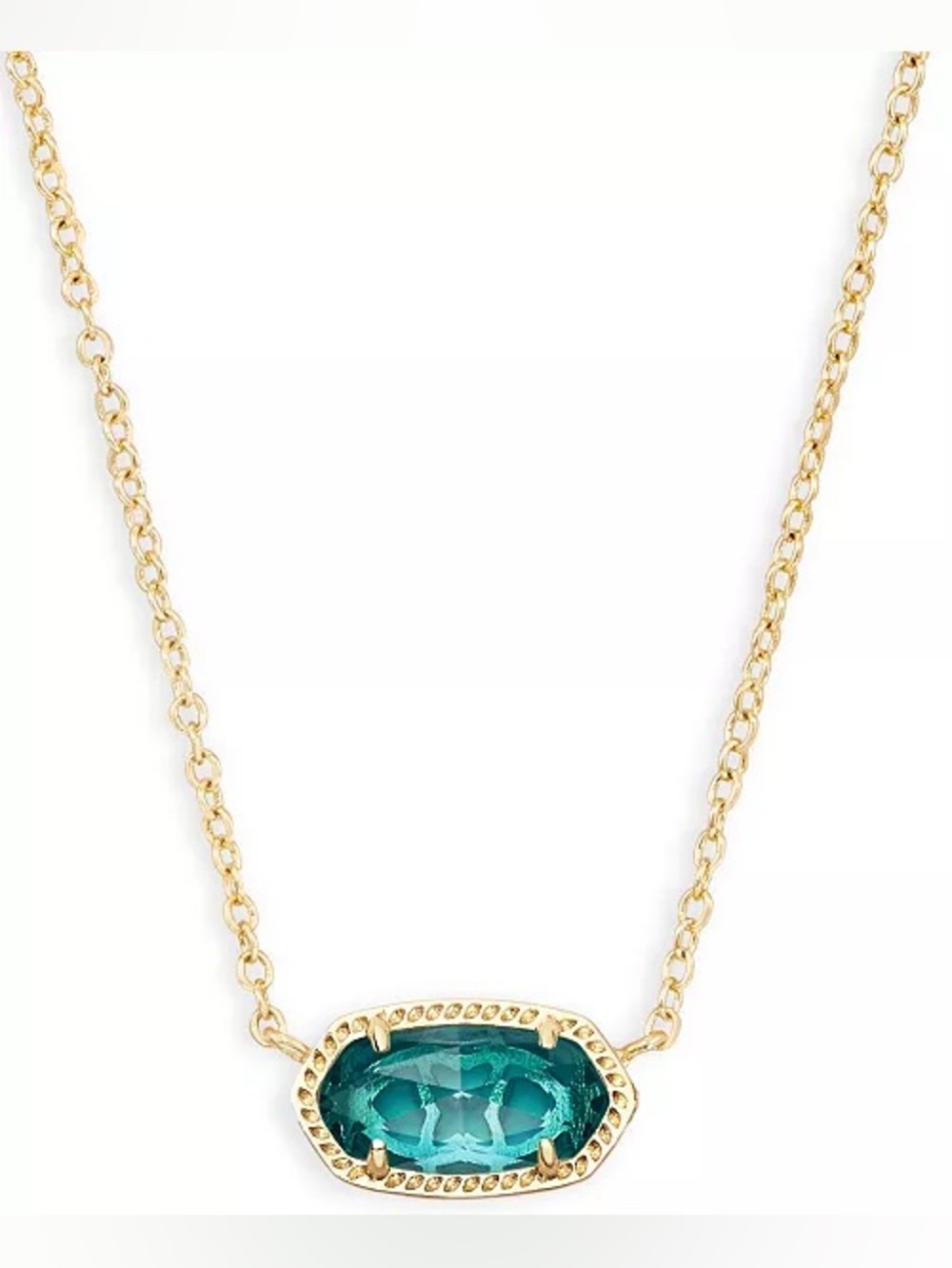 Kendra Scott - London Blue Elisa Gold Pendant Necklace in London Blue Glass